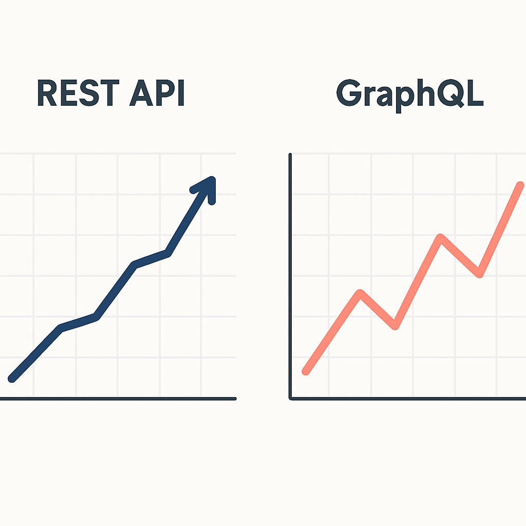 REST API vs GraphQL adoption trends comparison chart