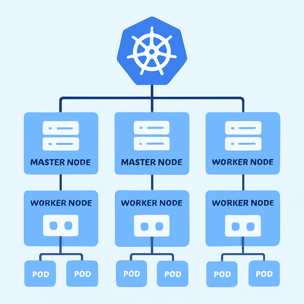 Kubernetes architecture diagram with control plane and worker nodes
