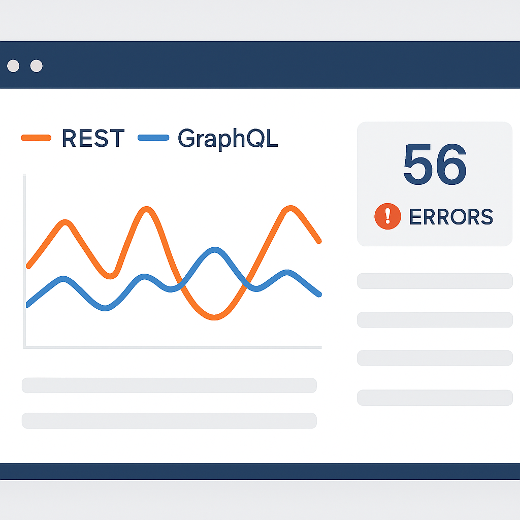 API monitoring dashboard comparing REST and GraphQL error tracking