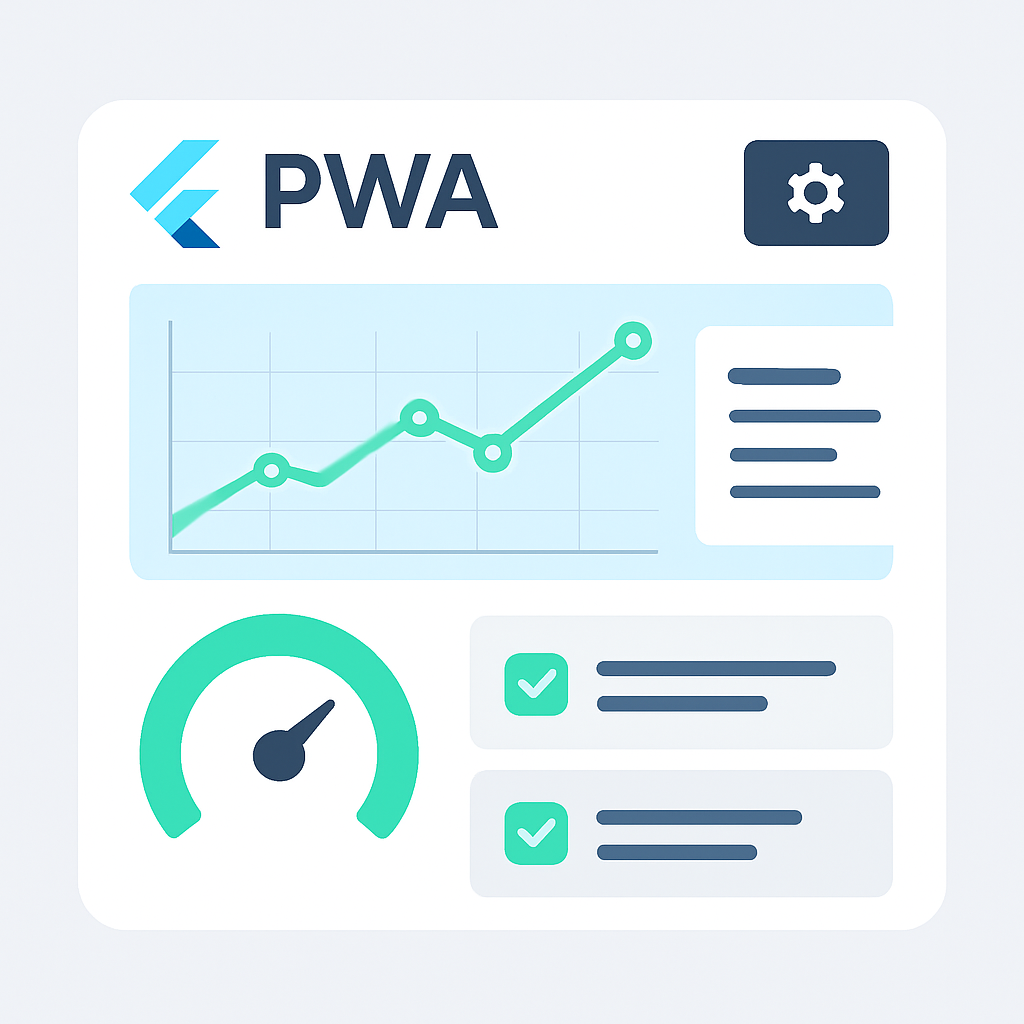 PWA performance analytics dashboard with Flutter metrics