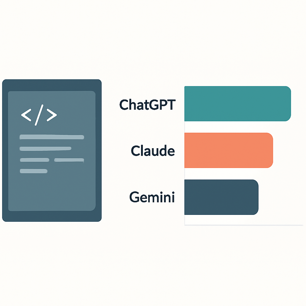 Code quality comparison chart showing performance metrics for three AI assistants