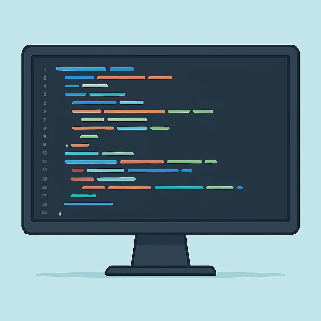 4K monitor showing detailed code with high pixel density