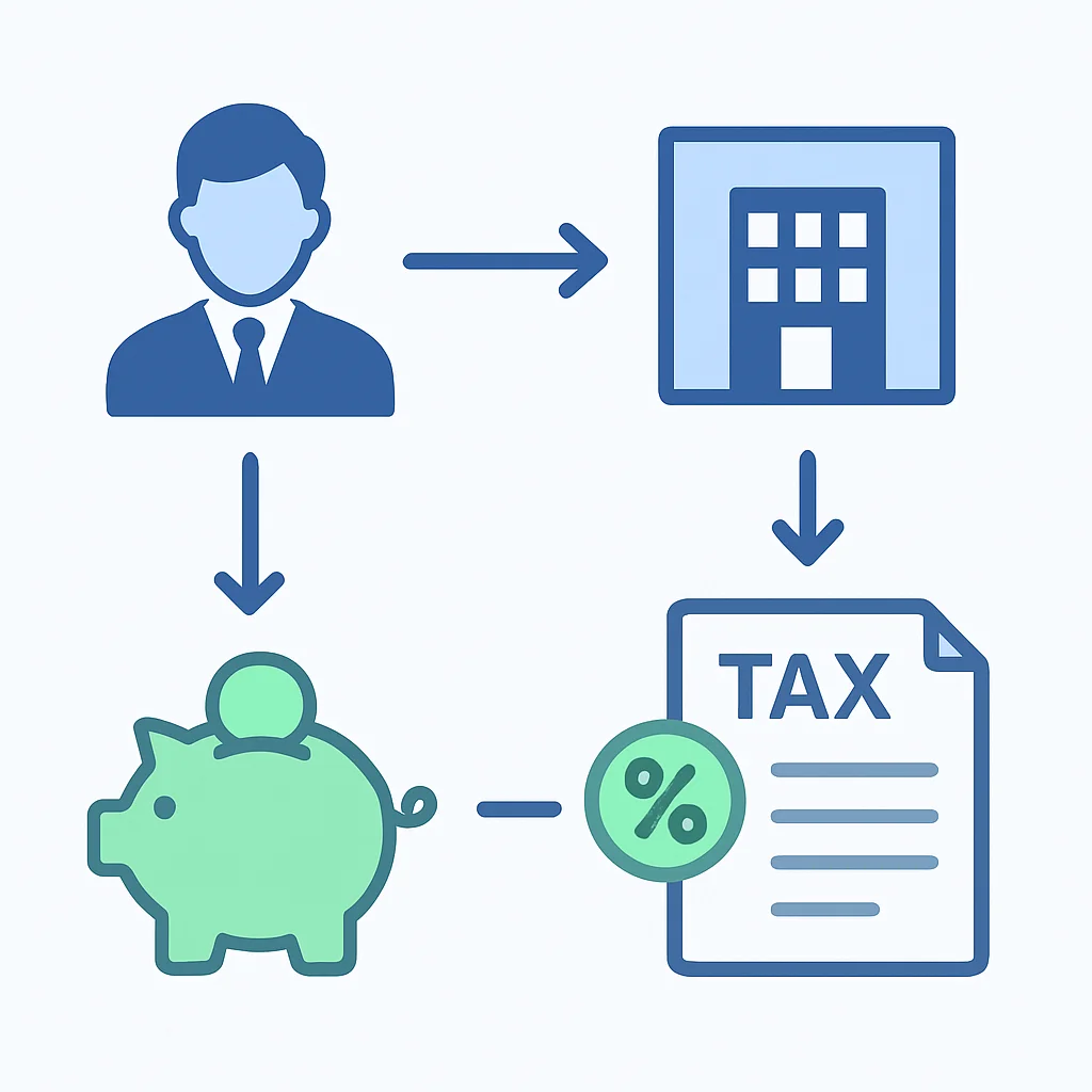 bAV process flowchart with tax advantages