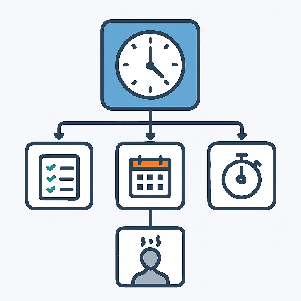 Time management workflow with Pomodoro and time blocking