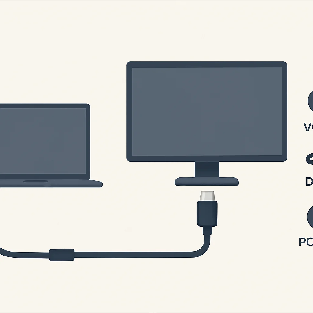USB-C single-cable connectivity for laptop and monitor