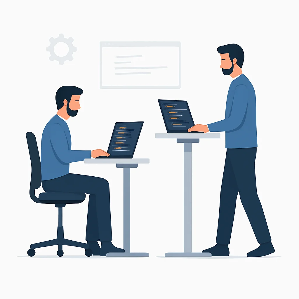 Standing desk for active work