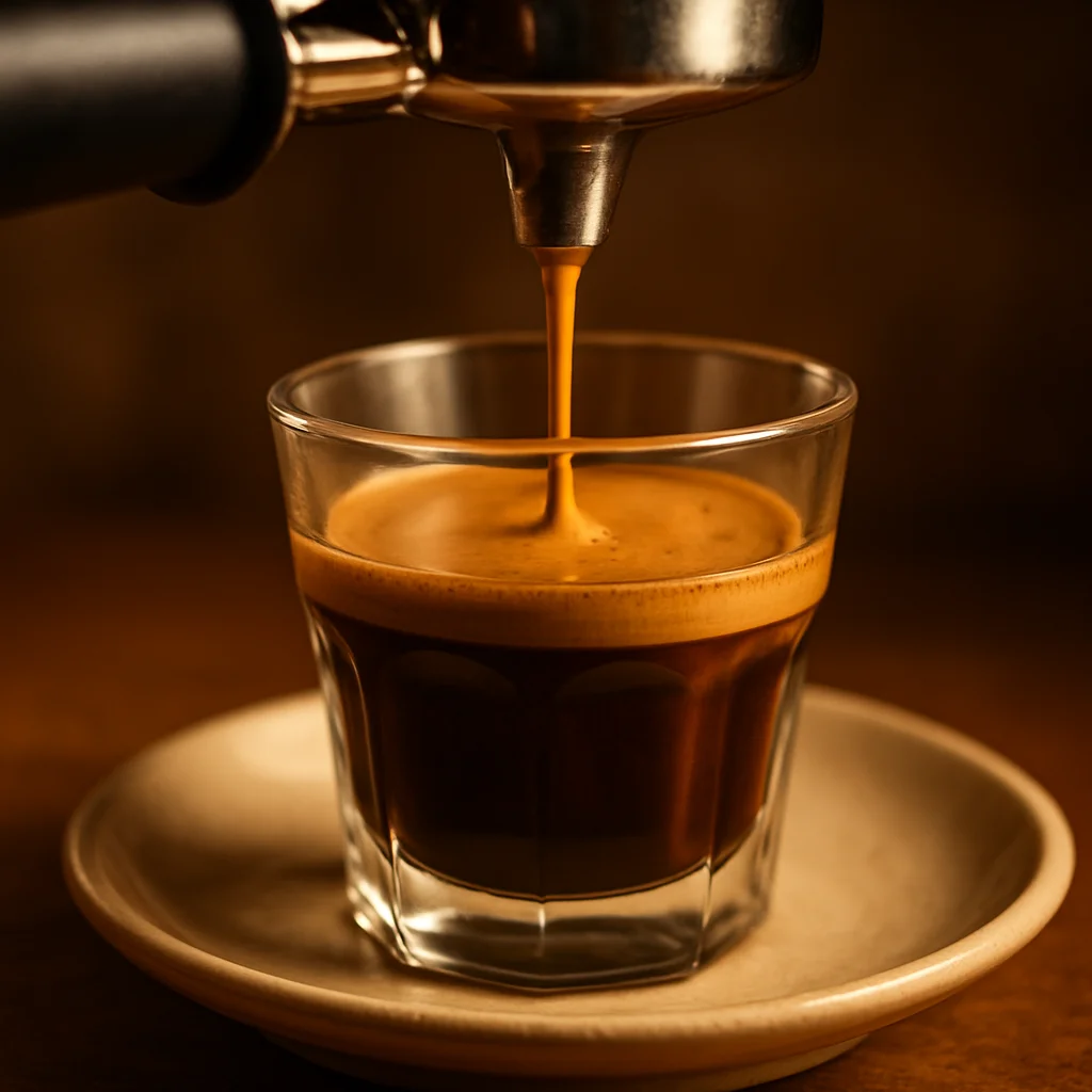 Perfect espresso extraction with golden crema