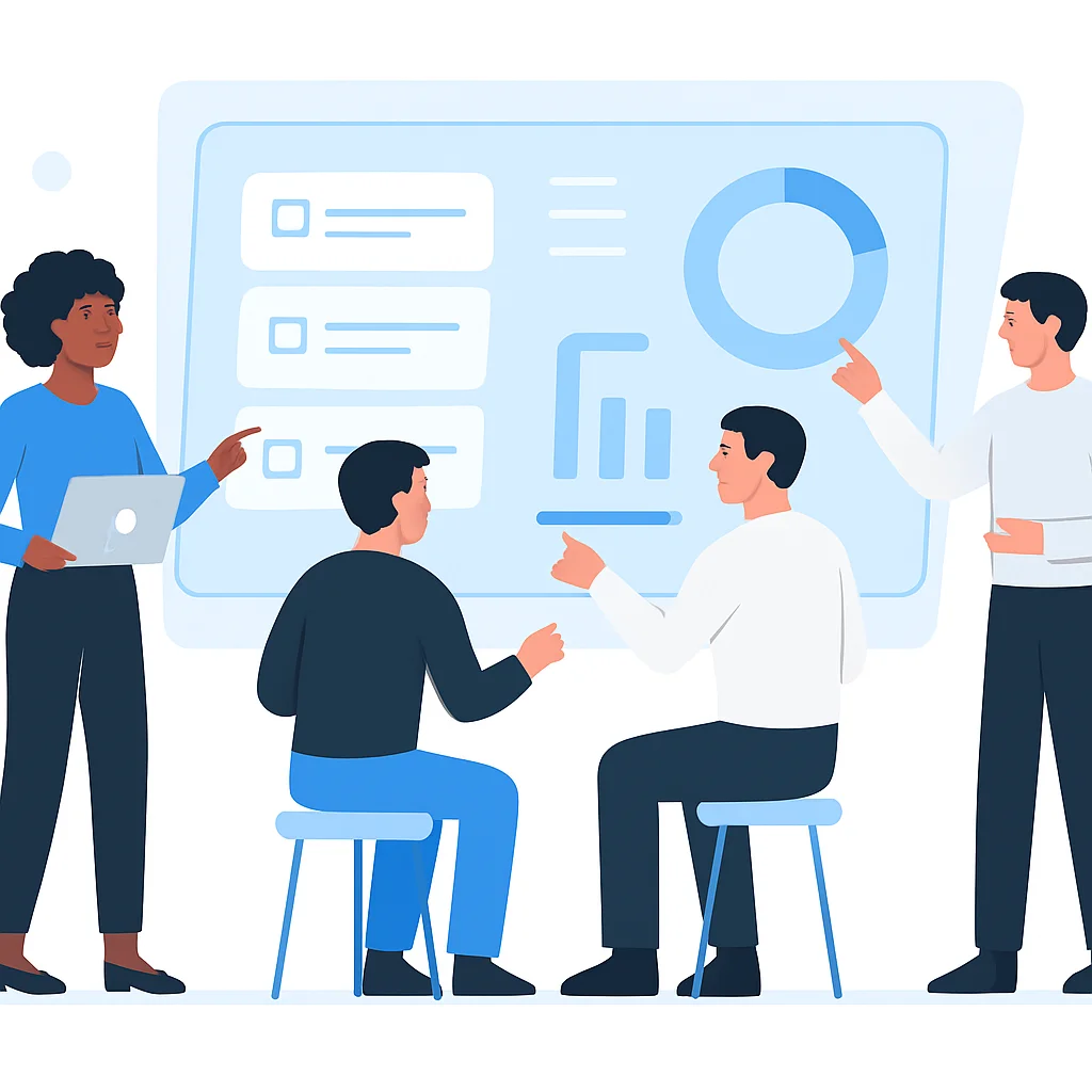 Collaborative Developer Team with Project Management Software