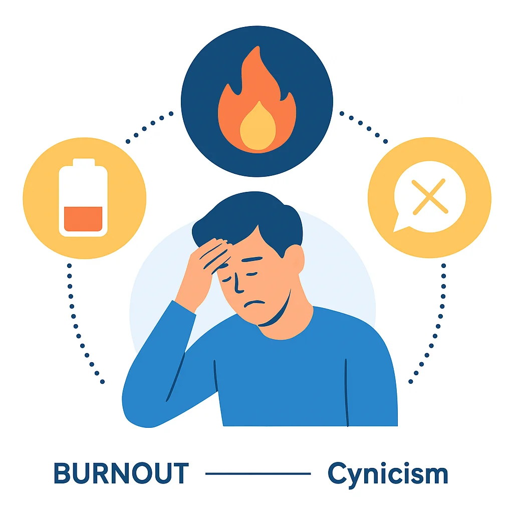 Burnout symptoms infographic