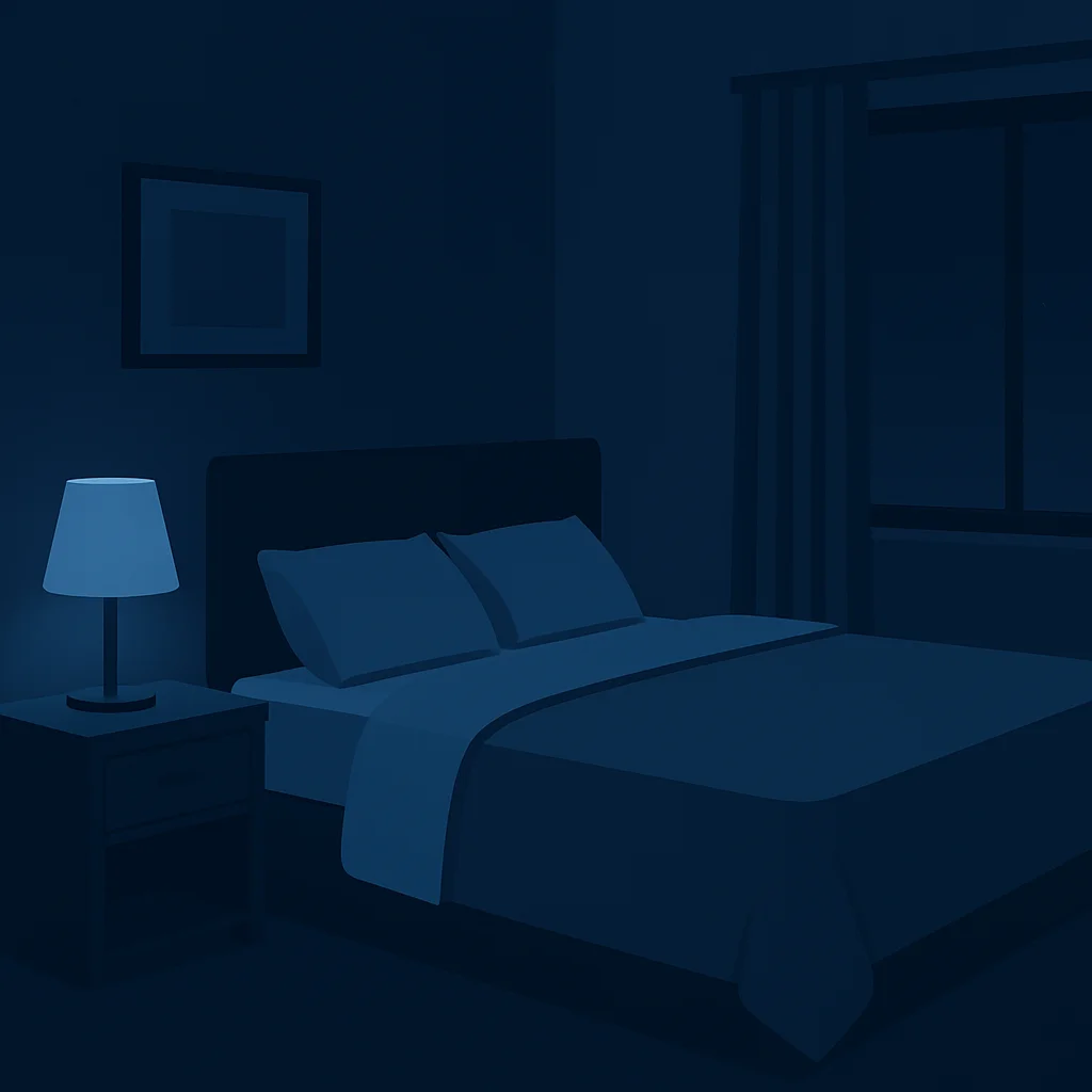 Ideales Schlafzimmer für Schlafoptimierung: dunkel, kühl, ruhig