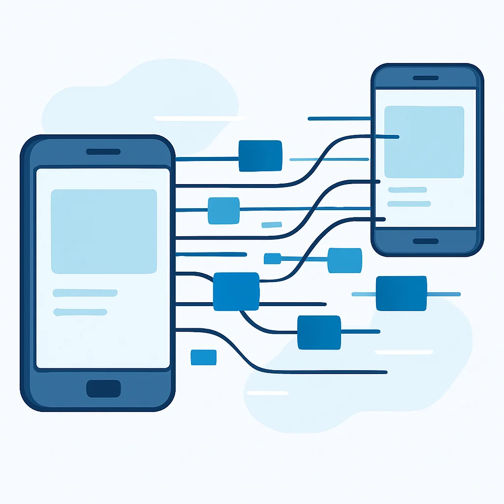 Efficient mobile app ecosystem with fast data flow