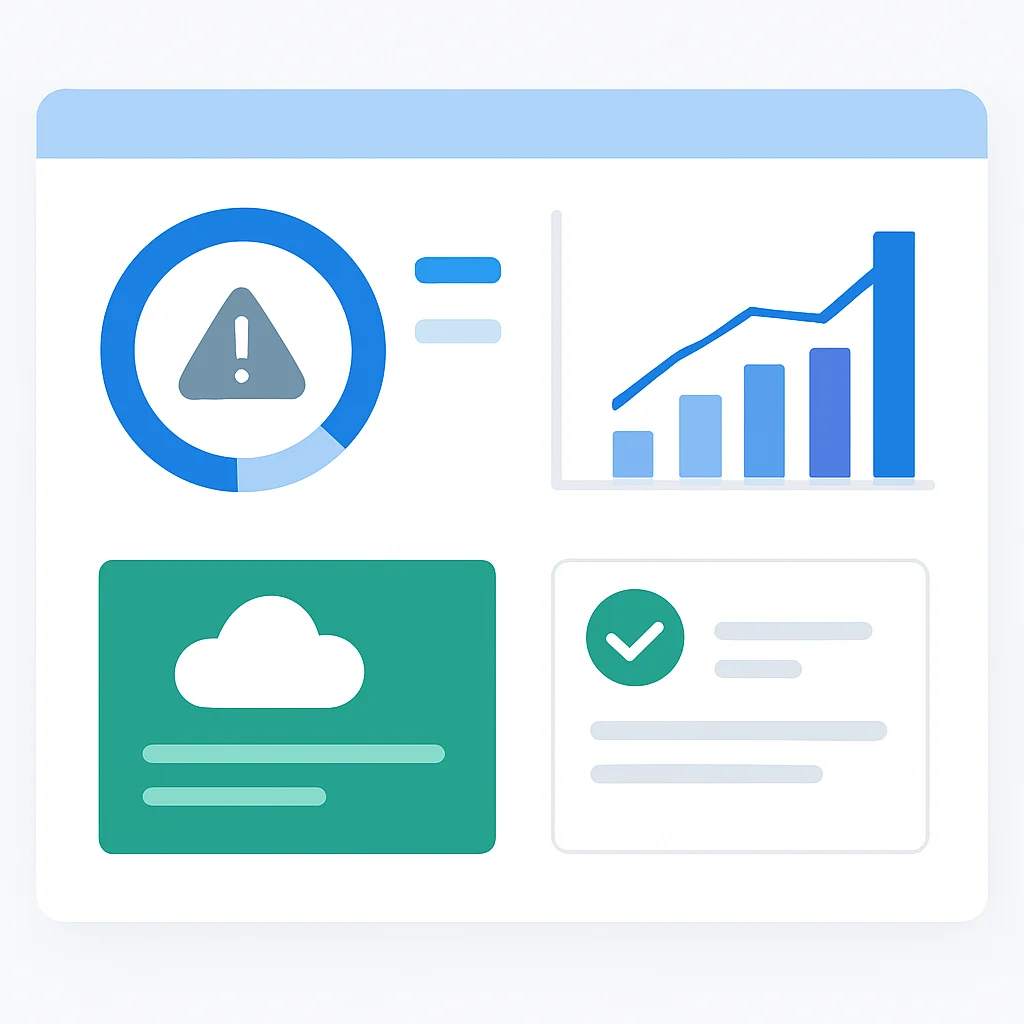 Azure Cost Management Dashboard mit Budgetwarnungen und Optimierungsempfehlungen