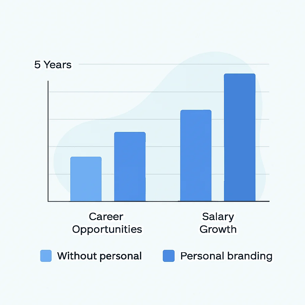 Career growth comparison: Personal branding vs. no branding