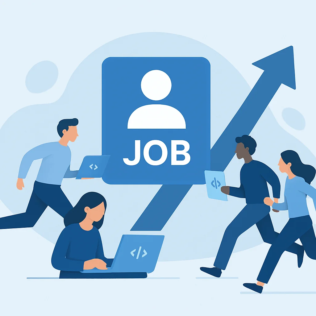 Competitive tech job market with developers