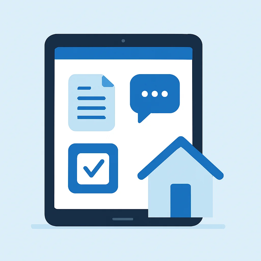 Digital WEG owner portal on a tablet