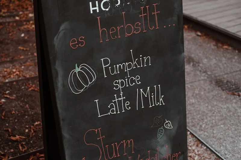 Authentic handwritten menu board showcasing regional specialties