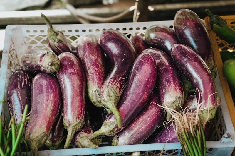 Organic vegetables at a farmers market