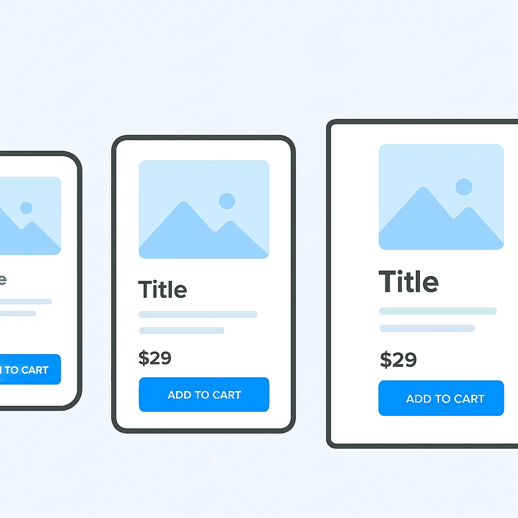Responsive product card UI built with Tailwind CSS
