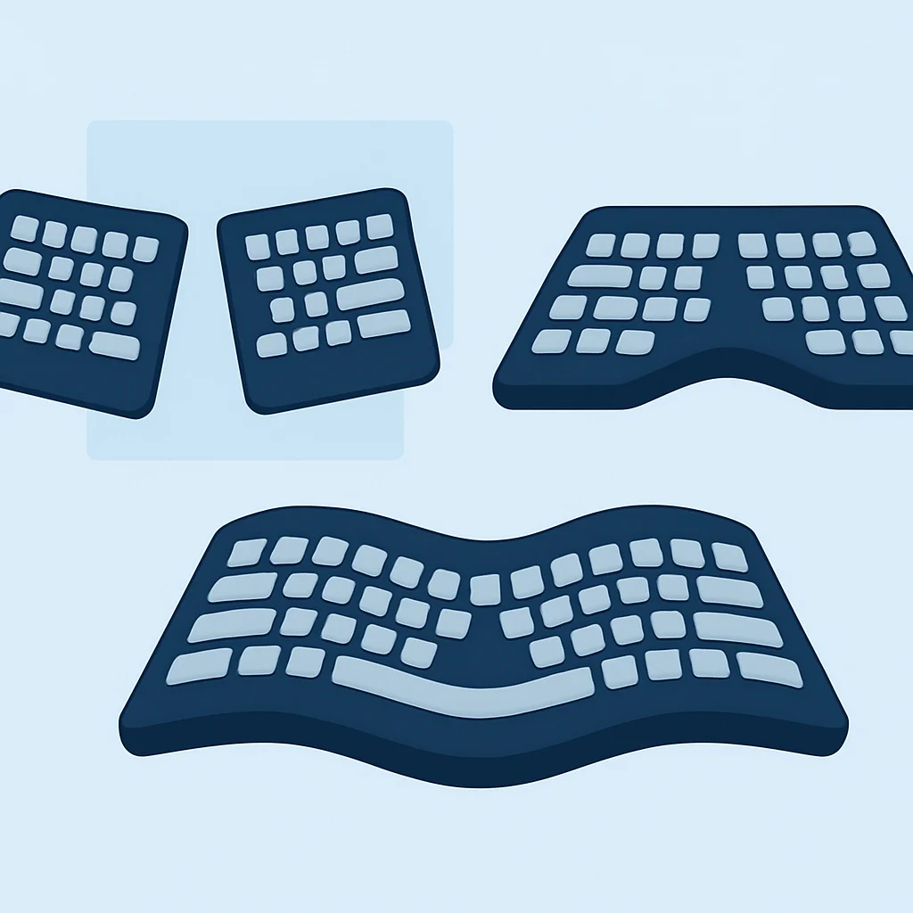 Ergonomic keyboard design comparison for programmers