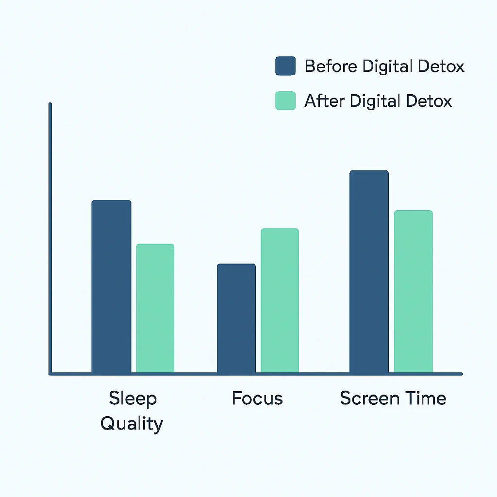 Digital Detox impact chart on well-being