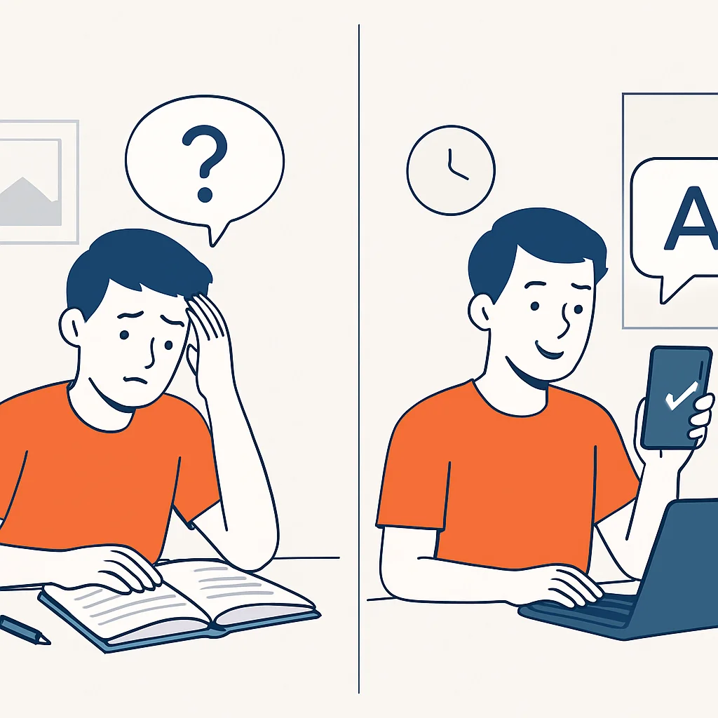 Language learner overcoming forgetting curve with SRS