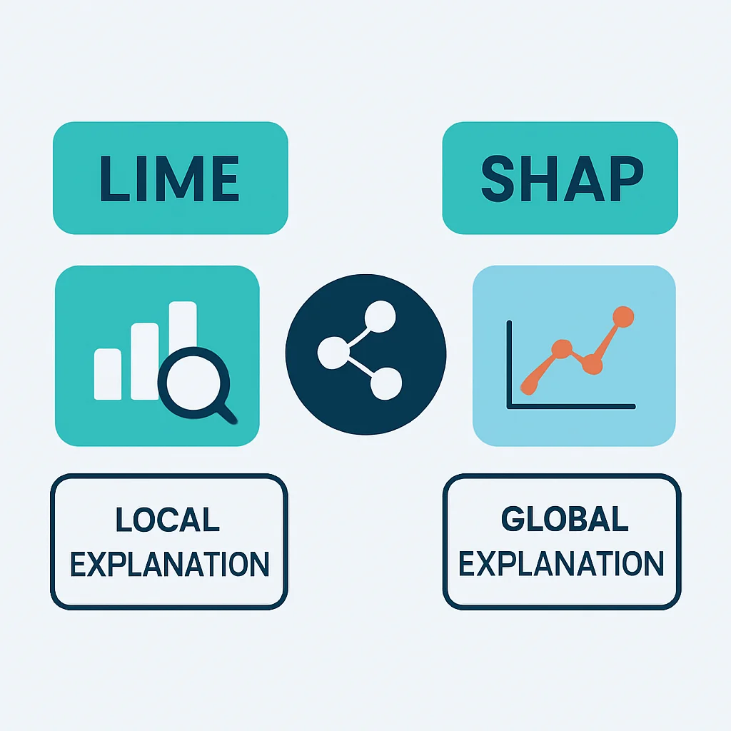 LIME vs SHAP explanation methods comparison