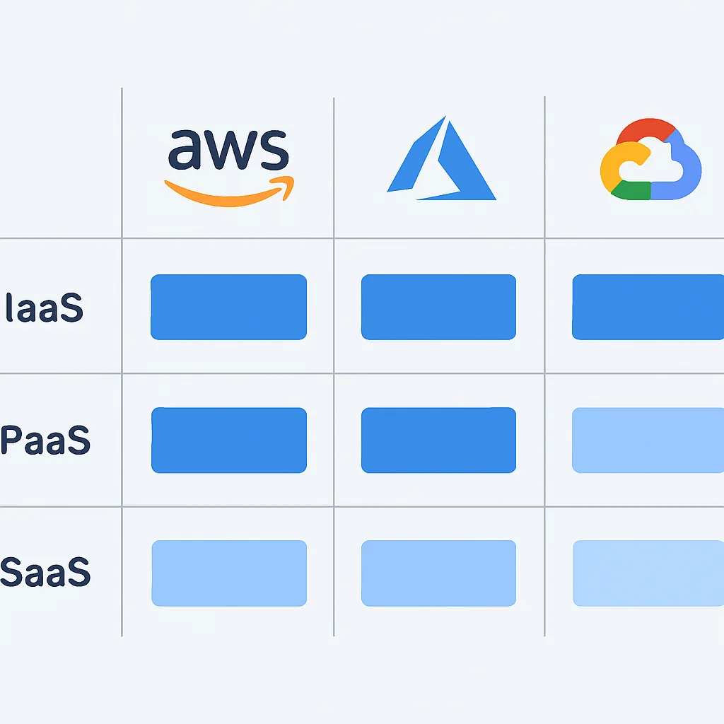 Shared Responsibility Model comparison table for major cloud providers