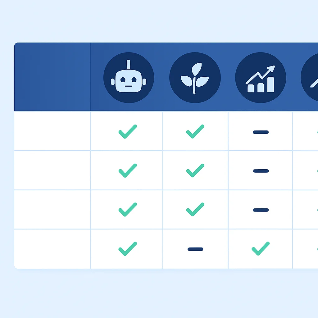 Robo-Advisor feature comparison chart