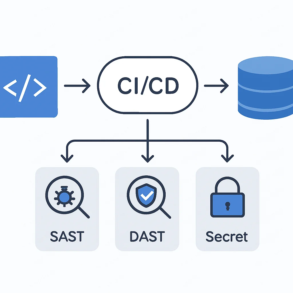 Secure CI/CD pipeline architecture with integrated security tools
