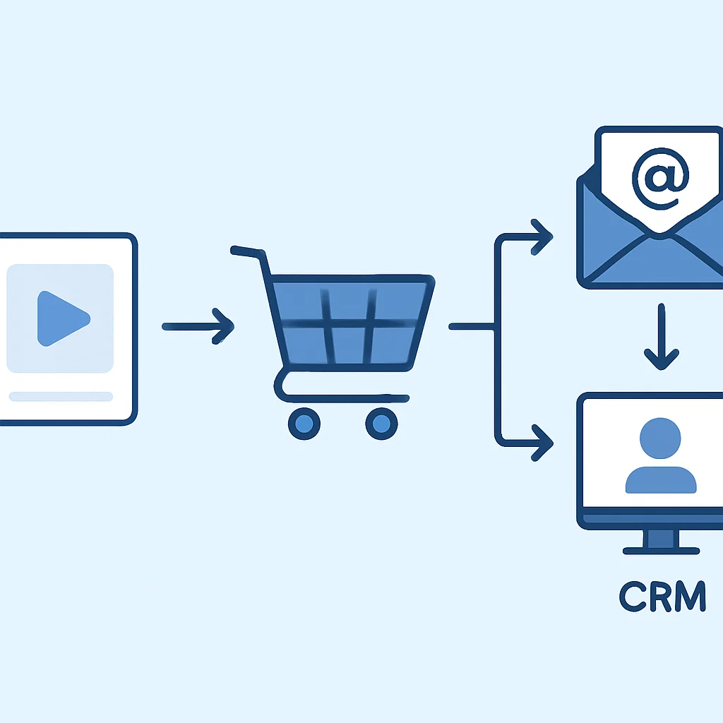 Automated sales and workflow pipeline diagram