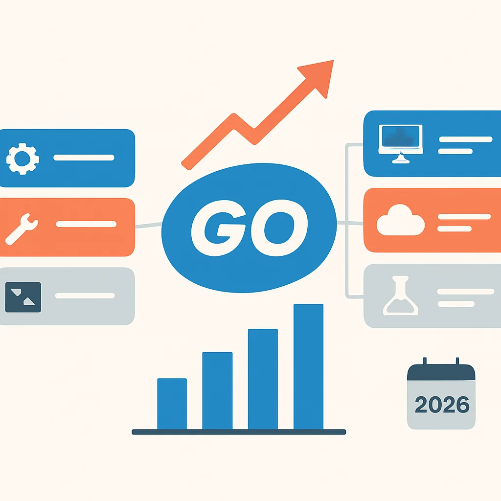 Go language ecosystem growth diagram 2026