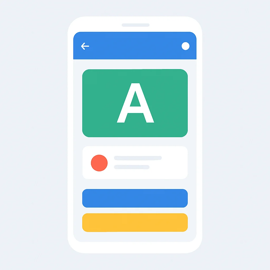 Material Design 3 app interface example