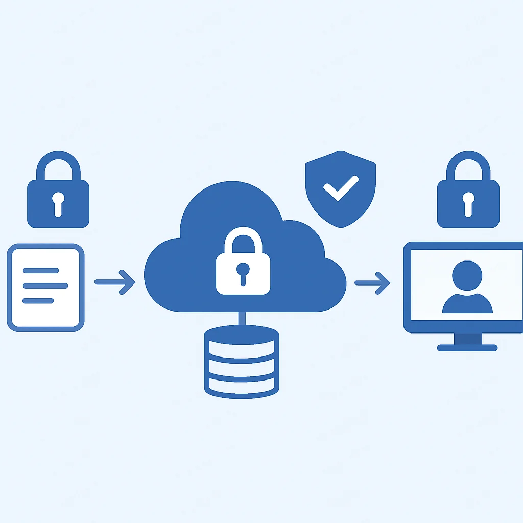 Cloud data lifecycle security flowchart