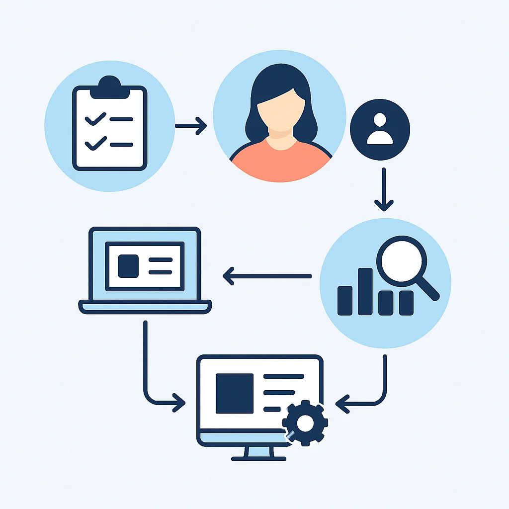 User testing workflow flowchart