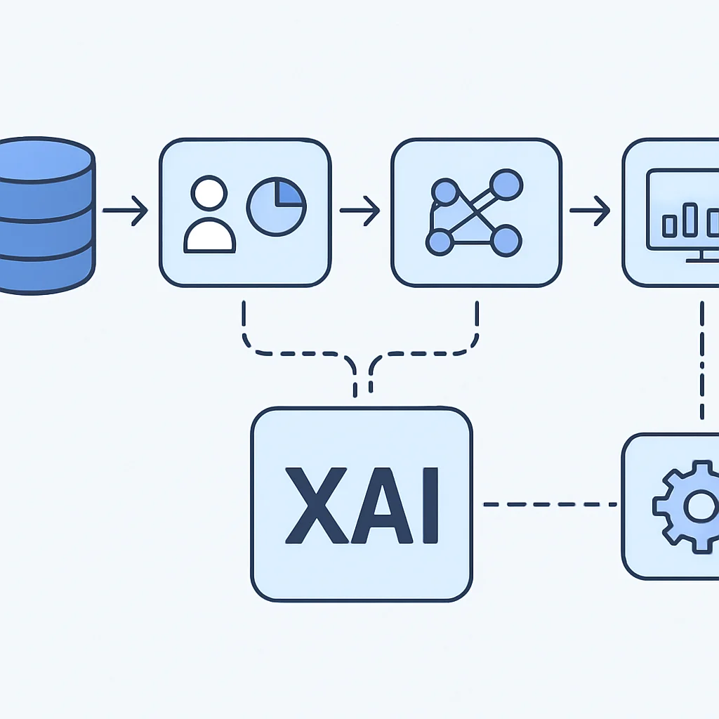 XAI integration into ML pipeline diagram