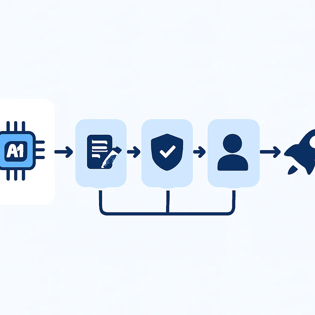AI-aware CI/CD pipeline flowchart