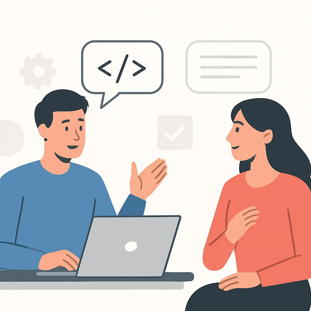Developer client communication.