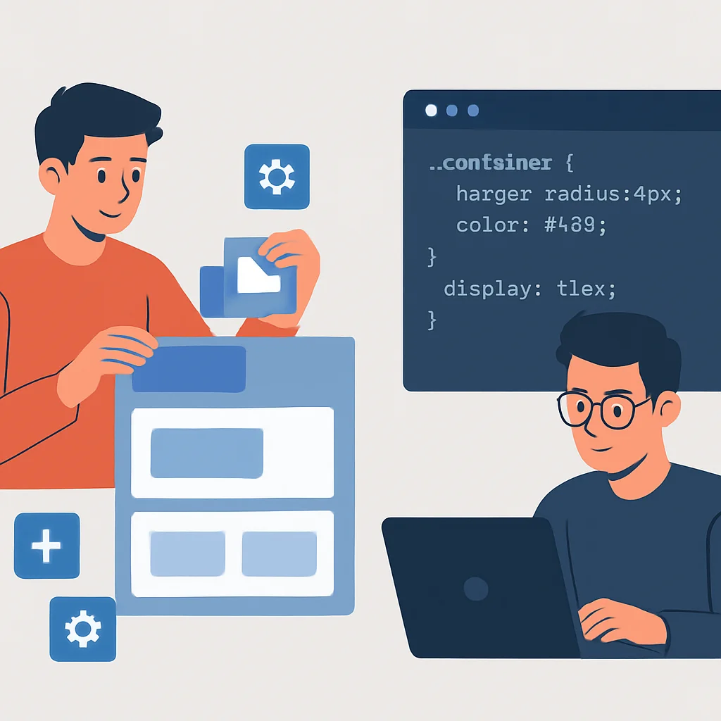 Utility-First CSS development workflow visualization