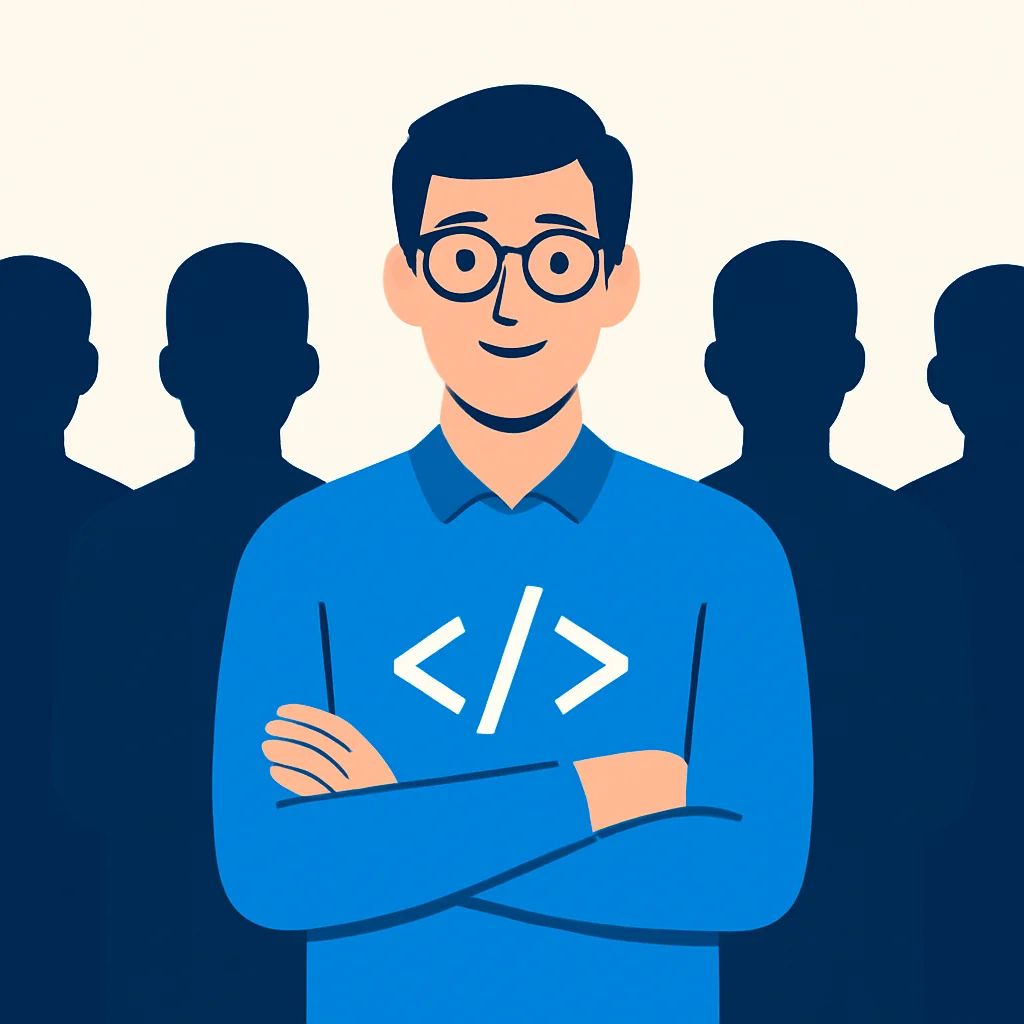 Developer personal branding visibility illustration