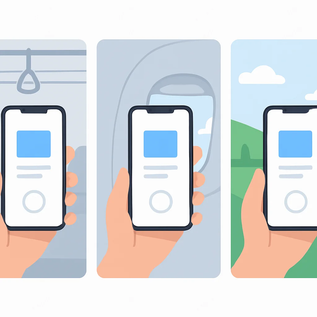 Mobile app working offline in diverse environments