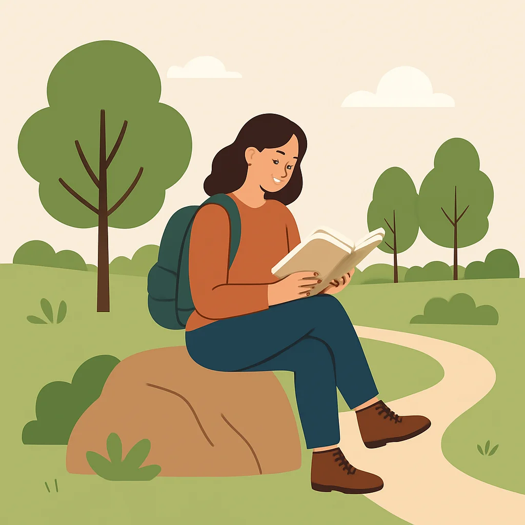 Serene screen-free activity illustration