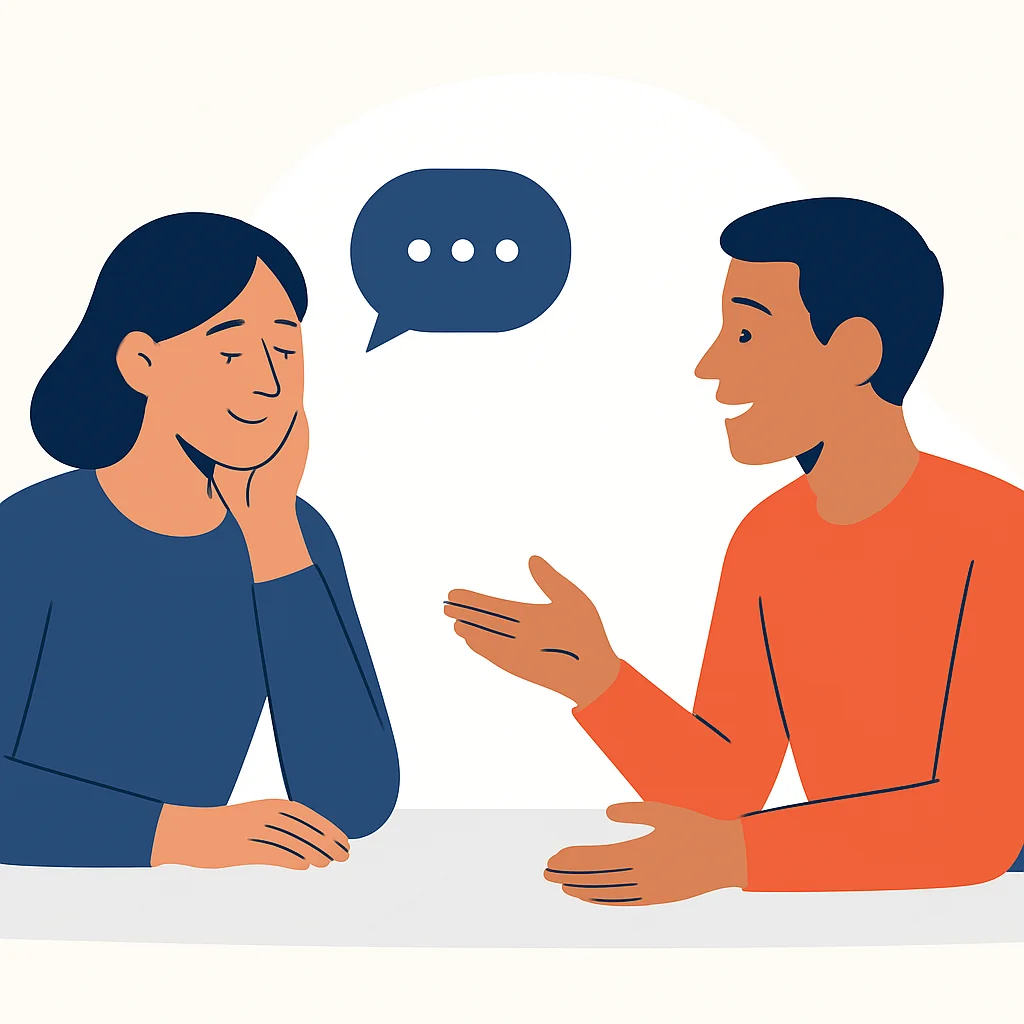 Active listening in a meeting.