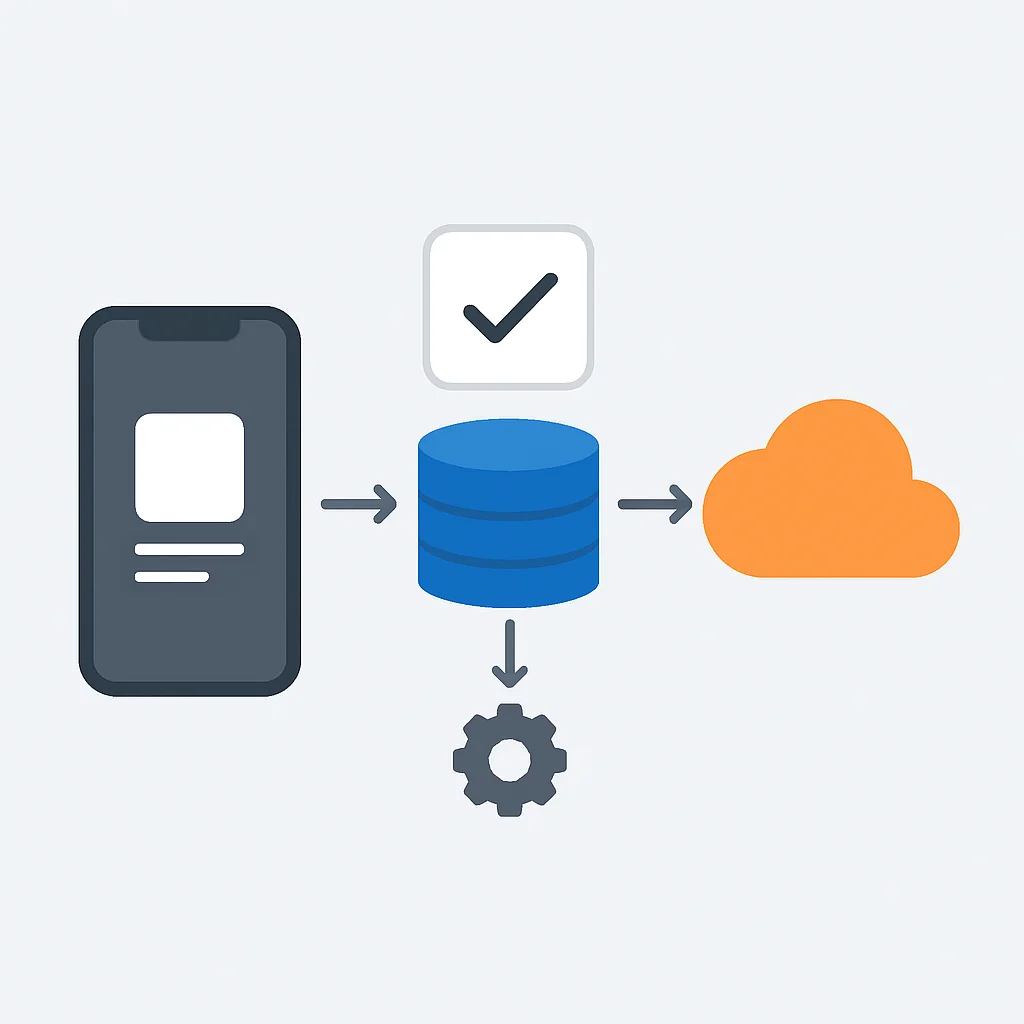 iOS app offline-first architecture with Core Data and BackgroundTasks