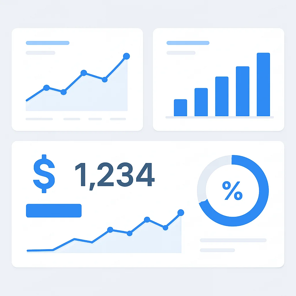 Affiliate marketing analytics dashboard mockup
