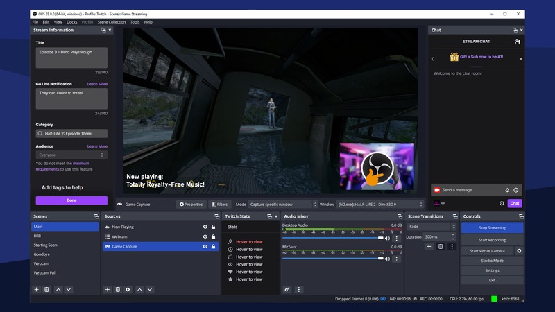 OBS Studio Interface 2026