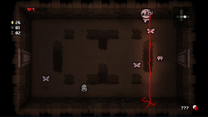 The Binding of Isaac: Rebirth Gameplay mit vielen Items und Effekten.
