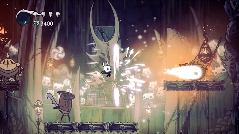 Spieler besiegt einen großen Boss in einem Indie-Soulslike