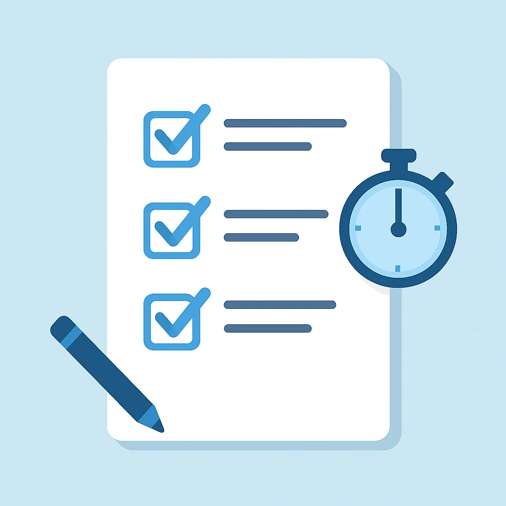 Checklist for structured language exchange sessions