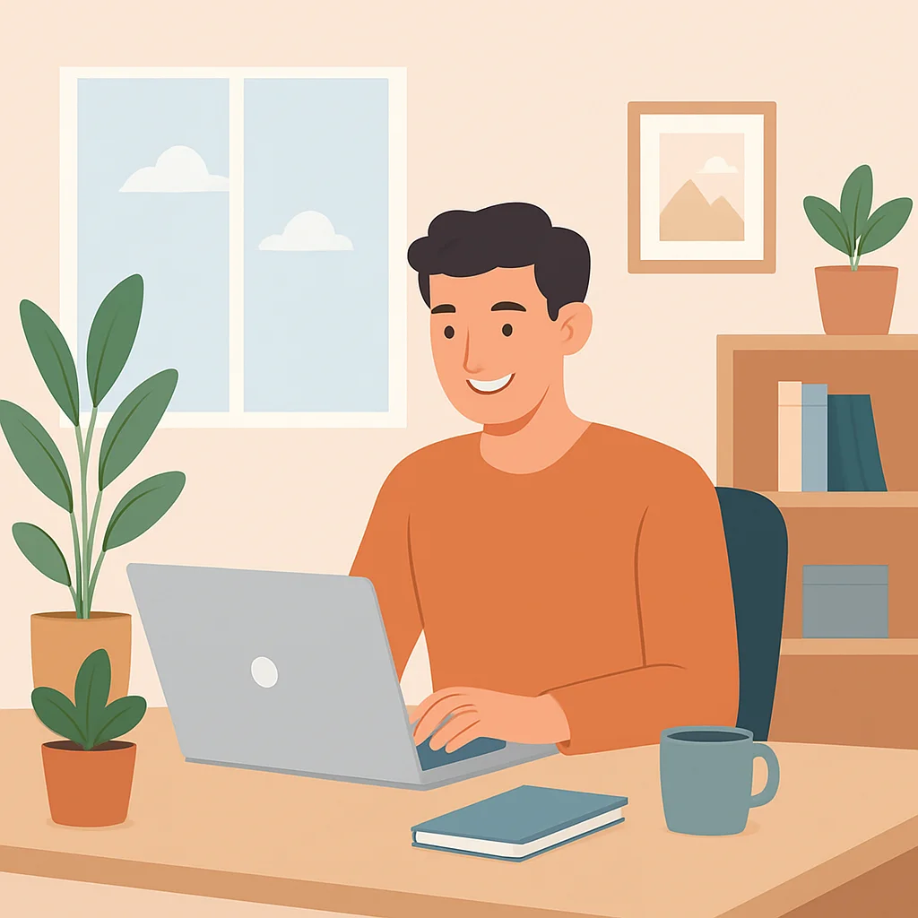 Developer with healthy work-life balance