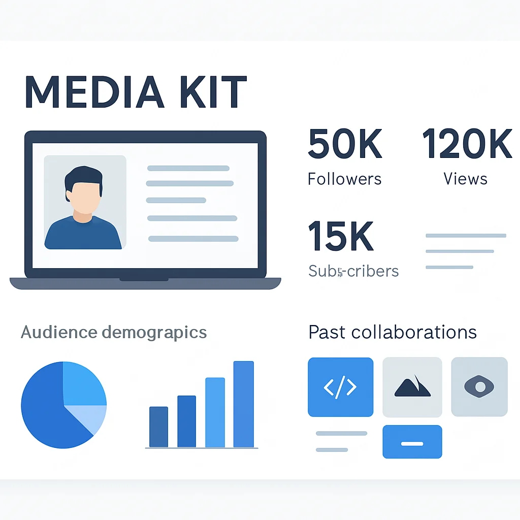 Mockup eines Media Kits für Entwickler